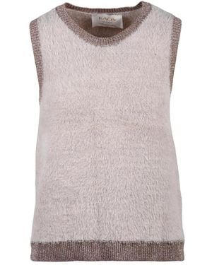 Kaos Rundhals-Strickpullover - Braun
