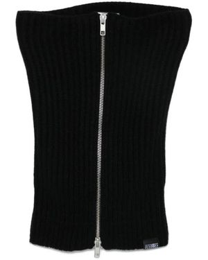 MM6 by Maison Margiela Sleeveless Tops - Black