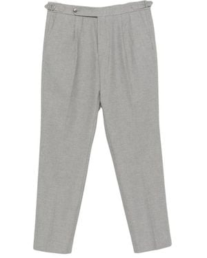 BOSS Broeken ,Grijs ,Katoen Gekreukte Broek Met Zij-Verstellers