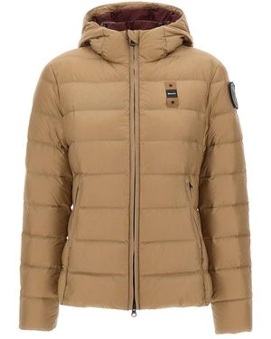 Blauer Jassen ,Bruin ,Korte Gewatteerde Donsjas Charme - Naturel
