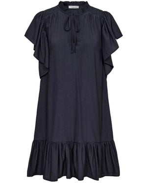 co'couture Kleedjes ,Blauw ,Polyester Toracc Frill Jurk