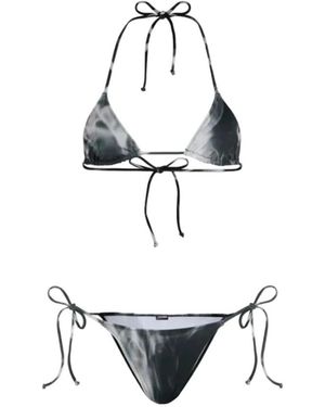 Jean Paul Gaultier Badmode ,Zwart ,Polyester De Smoking Bikini Set - Wit