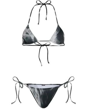 Jean Paul Gaultier Badmode ,Zwart ,Polyester De Smoking Bikini Set - Wit
