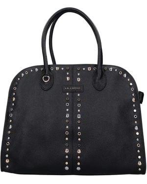 La Carrie Tassen ,Zwart ,Leer Leren Tote Bag