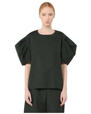 Max Mara Statement Mouw Top - Zwart