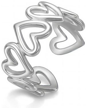 Holmen Copenhagen Accessoires ,Grijs ,City Ring 8Mm - Metallic