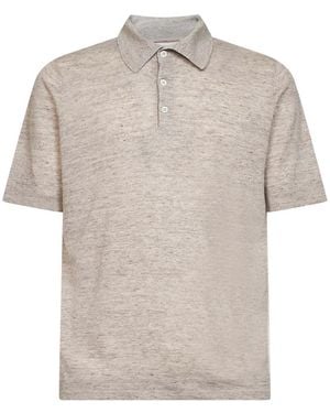 Brunello Cucinelli Polo Shirts - Natural