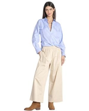 Max Mara Golfo Poplin Broek - Blauw