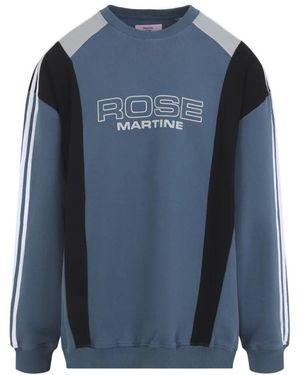 Martine Rose Blauwe Sweatshirt Aw25 Stijlvolle Casual Kleding