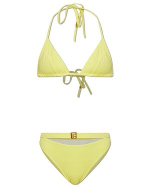 Balmain Zweiteiliger Badeanzug - Gelb