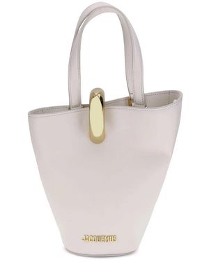Jacquemus Elegante Bucket Bag Mit Asymmetrischer Silhouette - Weiß