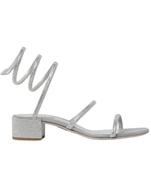 Rene Caovilla Kristalversierde Hoge Sandalen - Wit