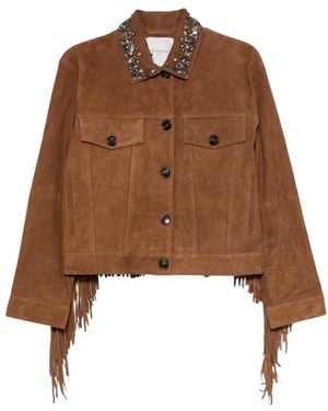 Ermanno Scervino Leather Jackets - Marrón
