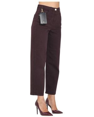 Elisabetta Franchi Straight Trousers - Viola