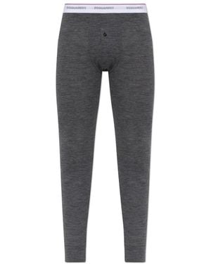 DSquared² Nachtkleding ,Grijs ,Wol Wool Pajama Bottoms