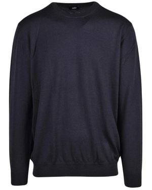 Add Round-Neck Knitwear - Blue