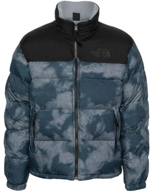 The North Face 92 Crinkle Reversible Nuptse Daunenjacke - Blau