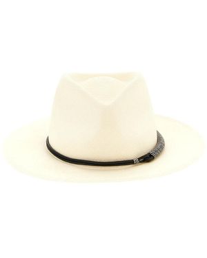 Brunello Cucinelli Stroken Fedora - Wit