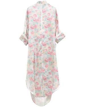 Acne Studios Kleedjes ,Veelkleurig ,Floral Printed Shirt Dress - Wit