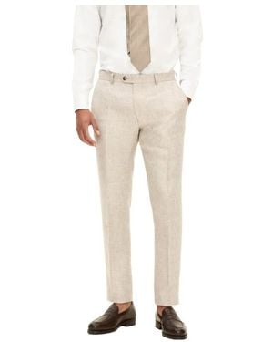 Oscar Jacobson Suit Trousers - Natural