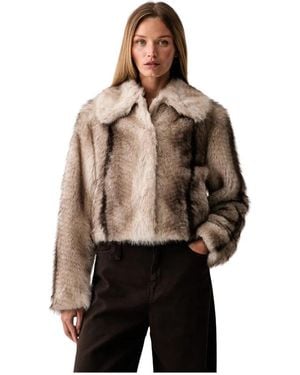 Twinset Faux Fur & Shearling Jackets - Negro