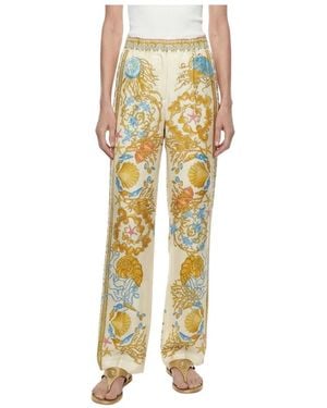 Versace Straight Trousers - Metallic