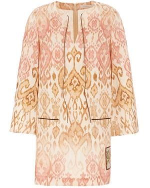 Zimmermann Kleedjes ,Roze ,Katoen Aster Shift Mini Jurk - Naturel