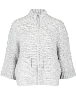BETTY&CO Strick-Cardigan Mit Reißverschluss - Grau