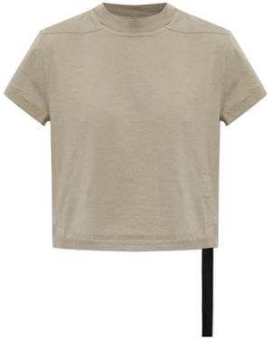 Rick Owens T-Shirt Met Decoratieve Band - Naturel