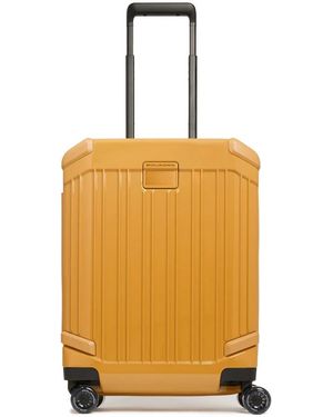 Piquadro Personaliseerbare Handbagage Koffer Met 4 Wielen - Oranje