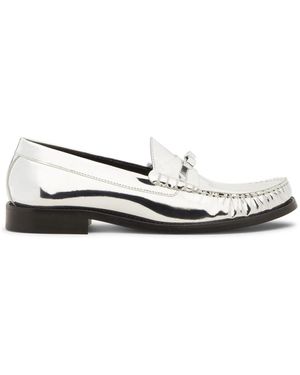 Stuart Weitzman Schoenen ,Grijs ,Leer Lottie Bow Loafer - Wit