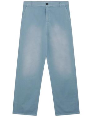 Miu Miu Kledingstuk-Geverfde Twill Broek - Blauw