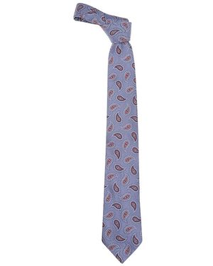 Etro Florales Paisley-Muster Krawatte - Blau