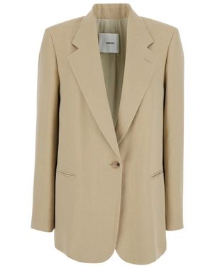 Grifoni Button-Front Tech Jacket - Naturel
