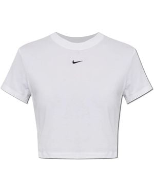 Nike Chill Knit Crop Top - Blau