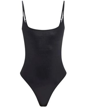 Elisabetta Franchi Zwart Badpak Met Dunne Bandjes
