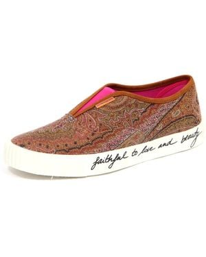 Etro Paisley Slip-On Schuhe - Rot