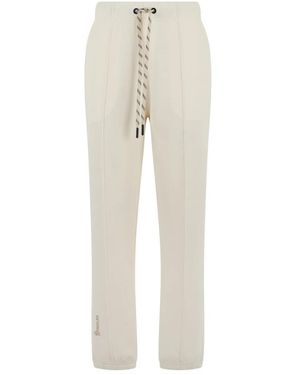 Moncler Sportbroek Met Hoge Taille - Naturel
