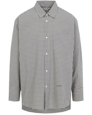 Marni Micro-Ruit Shirt - Grijs