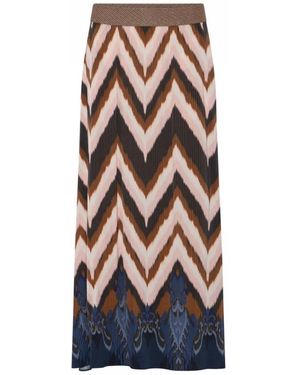 GUSTAV Lange Rok Met Elastische Tailleband - Blauw