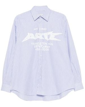 Arte' Overhemden ,Blauw ,Katoen Composition Gallery Shirt