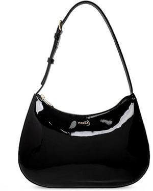Furla Tassen ,Blauw ,Leer Margot Small Shoulder Bag - Zwart