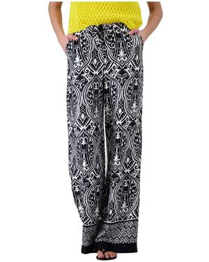 Monari Viscose Palazzo Broek - Grijs