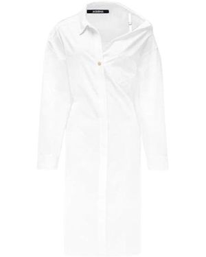 Jacquemus Kleedjes ,Wit ,Shirt Kleedjes