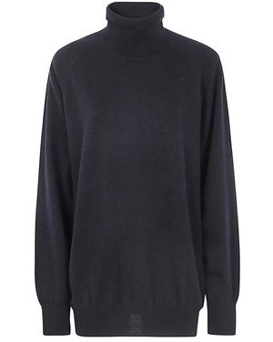 KHAITE Truien & Vesten ,Zwart ,Kasjmier Percy Turtleneck Trui - Blauw