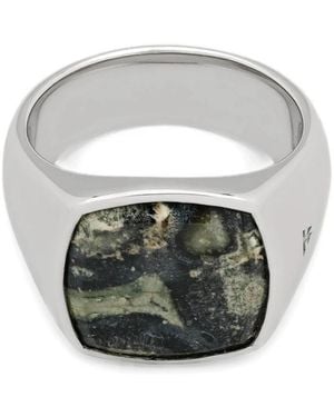 Tom Wood Accessoires ,Veelkleurig ,Kussen Geslepen Kambaba Steen Signet Ring - Meerkleurig