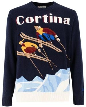 Mc2 Saint Barth Round-Neck Knitwear - Blue
