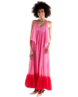 Pinko Io Canto Maxi Jurk - Rood