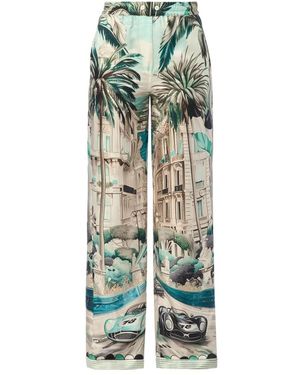 Philipp Plein Broeken ,Groen ,Wide Broeken