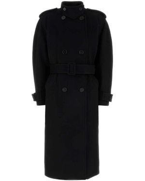 Chloé Double-Breasted Wool Coat - Zwart